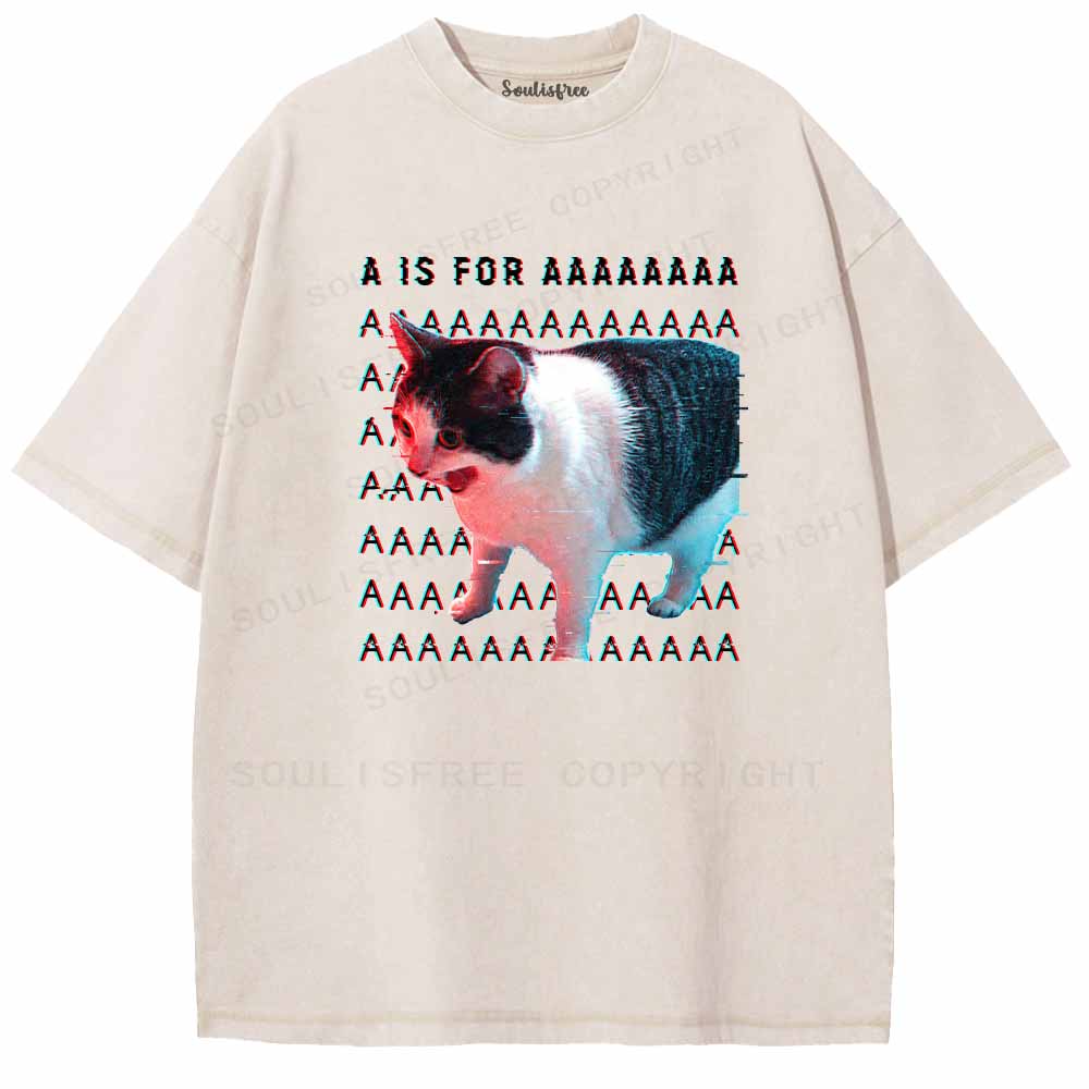 Soulisfree A IS FOR AAAAAAAA Washed Tee