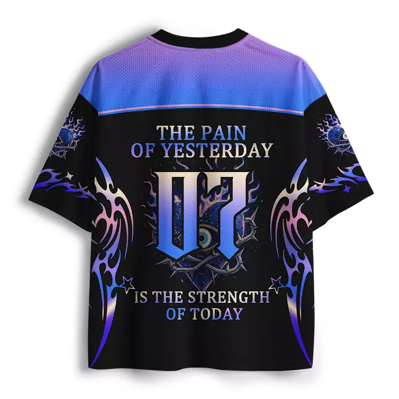 Soulisfree THE PAIN OF YESTERDAY IS THE STRENGTH OF TODAY Mesh Jersey