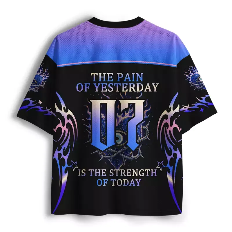 Soulisfree THE PAIN OF YESTERDAY IS THE STRENGTH OF TODAY Mesh Jersey