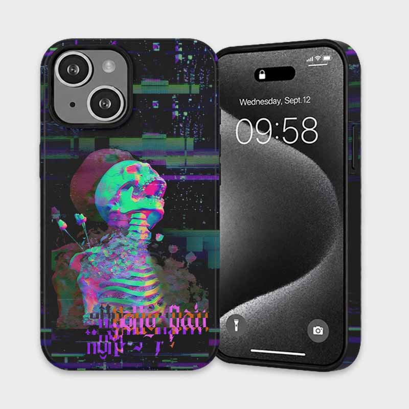 Soulisfree Occult Skeleton Optic Lines Illusion Matte Phone Case