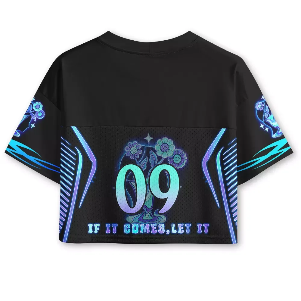 Soulisfree If It Comes, let It Cropped Mesh Jersey