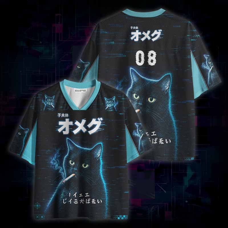 Soulisfree Not My Problem Black Cat Mesh Jersey