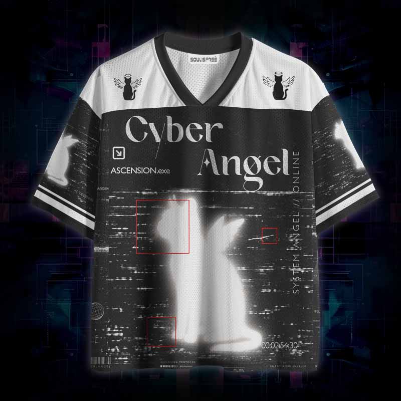 Soulisfree  Cyber Angel Cat Mesh Jersey