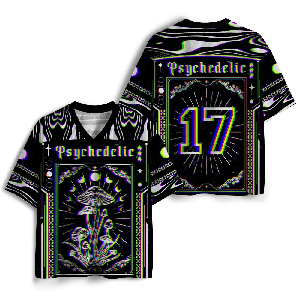 Soulisfree Digital Psy Expansion Optic Lines Illusion Mesh Jersey