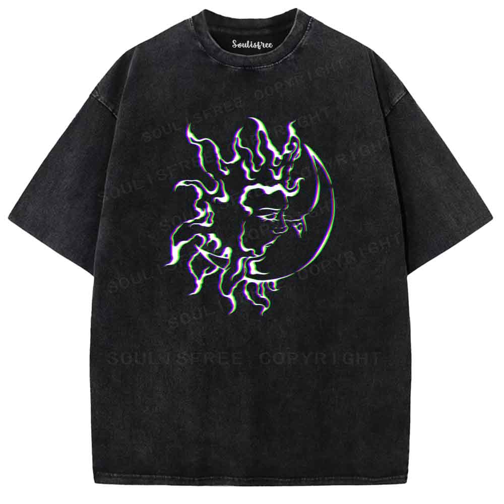 Soulisfree Radiant Sun, Silent Moon Washed Tee