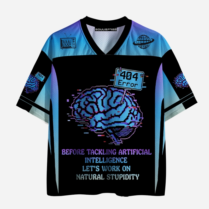 Soulisfree DIGITAL BRAIN GLITCH  Mesh Jersey