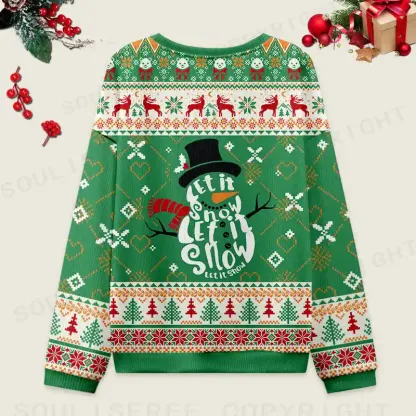 Let It Snow Somewhere Else Ugly Christmas Knit Sweatshirt