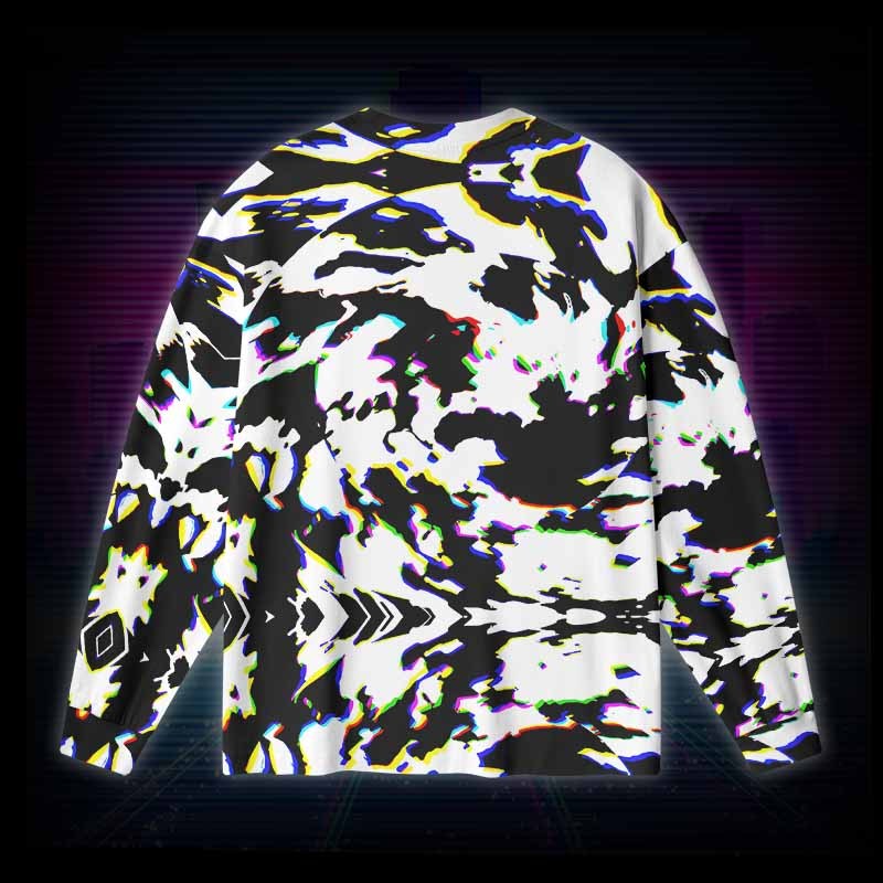 Soulisfree RGB Glitch Camo  Long Sleeve Cotton Tee