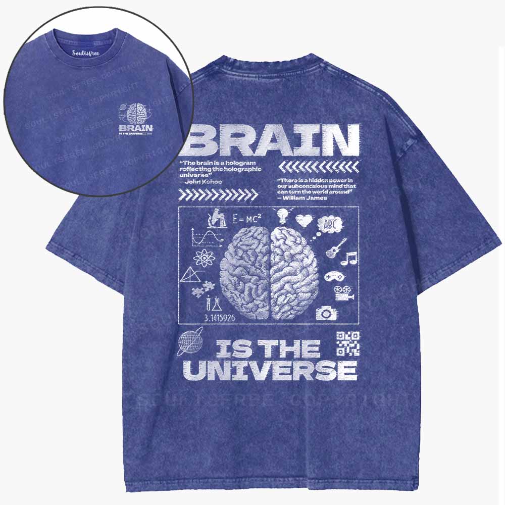 Soulisfree  Brain Universe Washed Tee