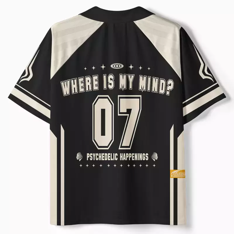Where Is My Brain Polo Collar Unisex Jersey