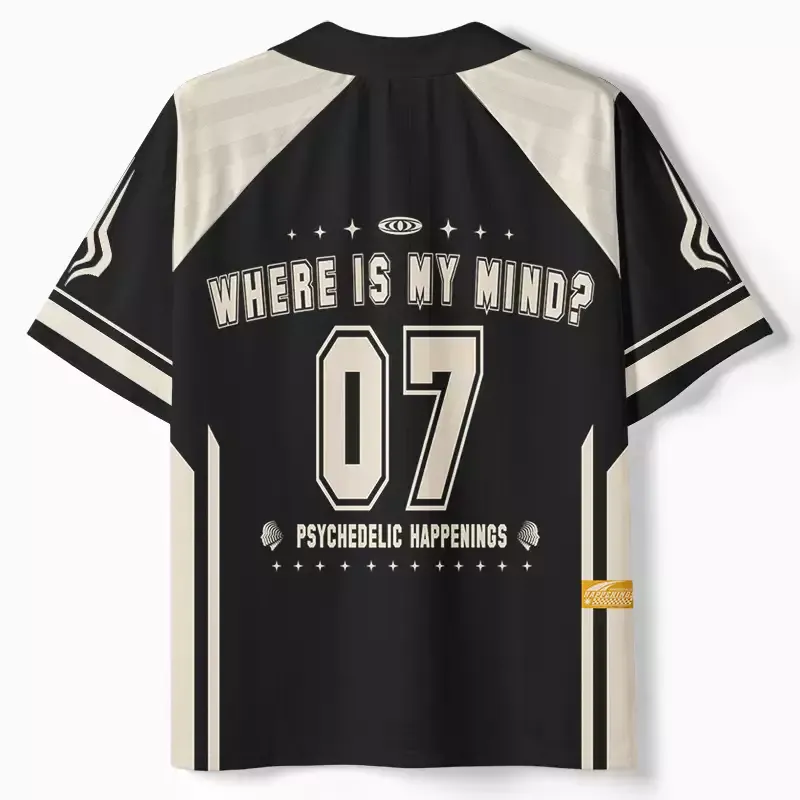 Where Is My Brain Polo Collar Unisex Jersey