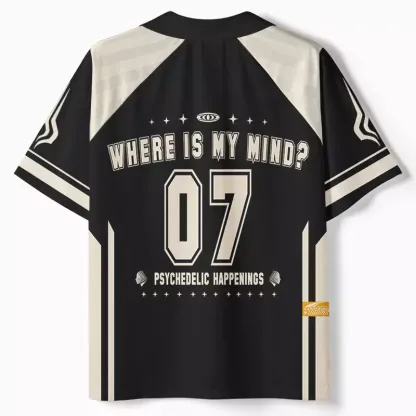 Where Is My Brain Polo Collar Unisex Jersey