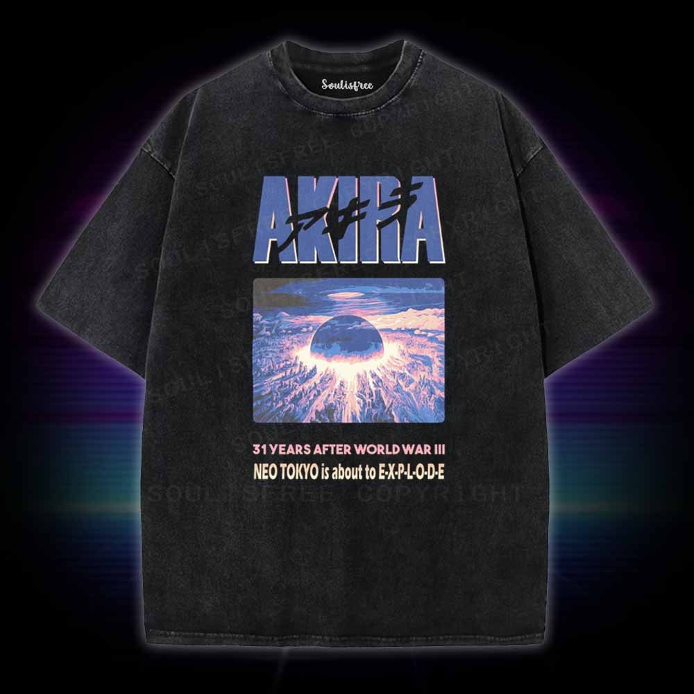 Soulisfree Neo Tokyo is about to explode Washed Tee