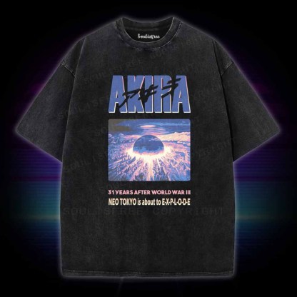 Soulisfree Neo Tokyo is about to explode Washed Tee