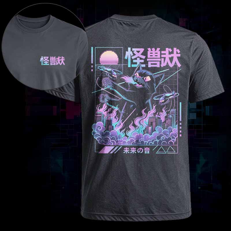 Soulisfree  Monster Cat City Attack Classic Tee