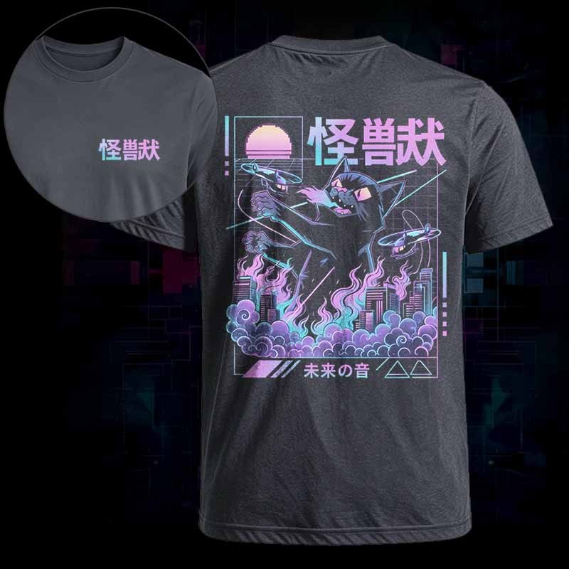 Soulisfree  Monster Cat City Attack Classic Tee