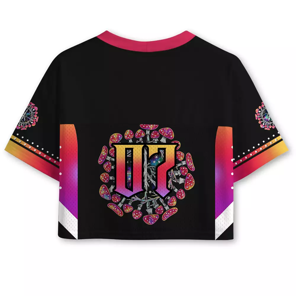 Soulisfree Mushroom Mandala Cropped Mesh Jersey