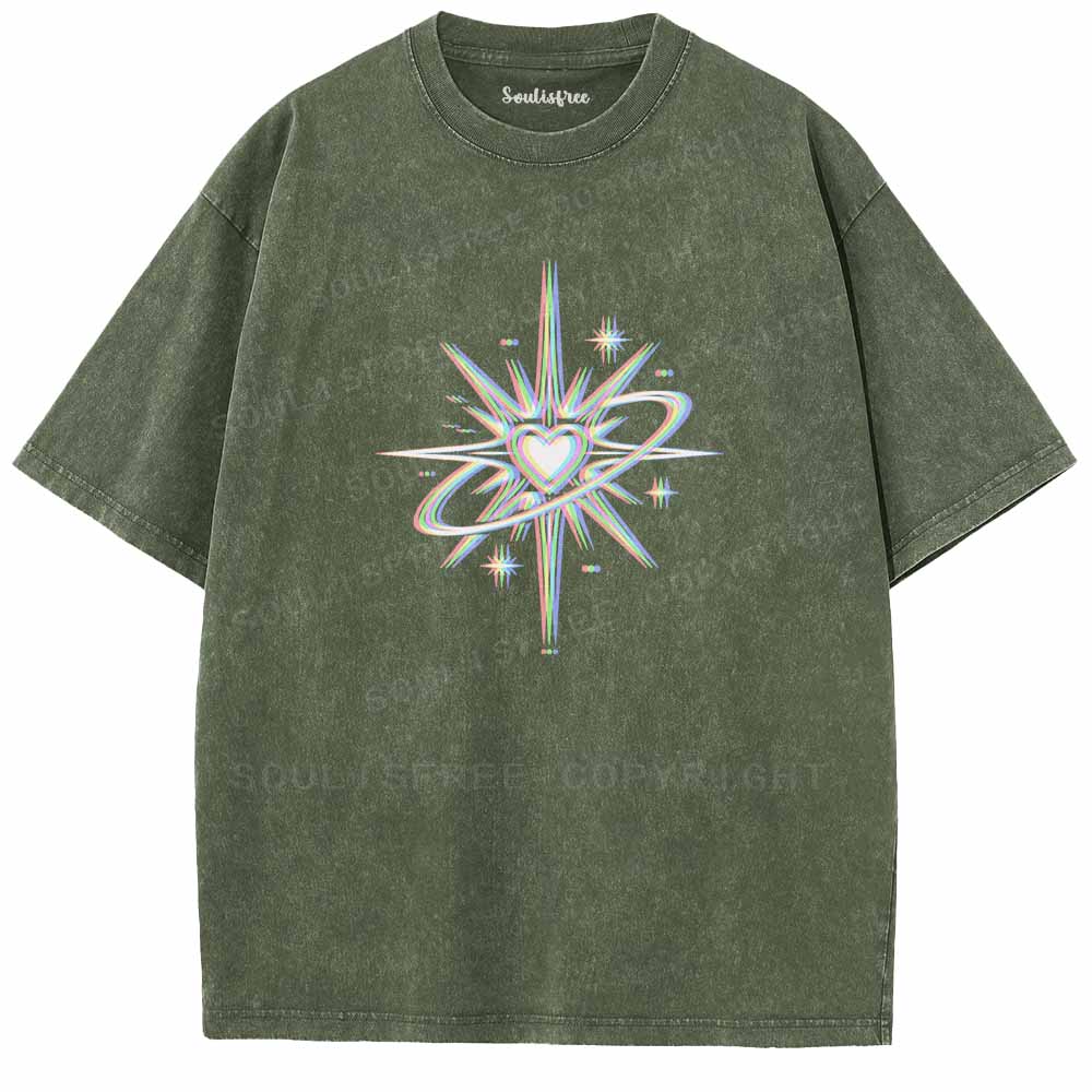 Soulisfree  Chromatic Cosmic Love Washed Tee