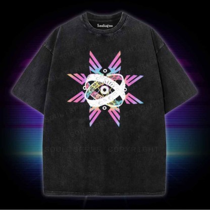 Soulisfree Neon biblically accurate angel Washed Tee