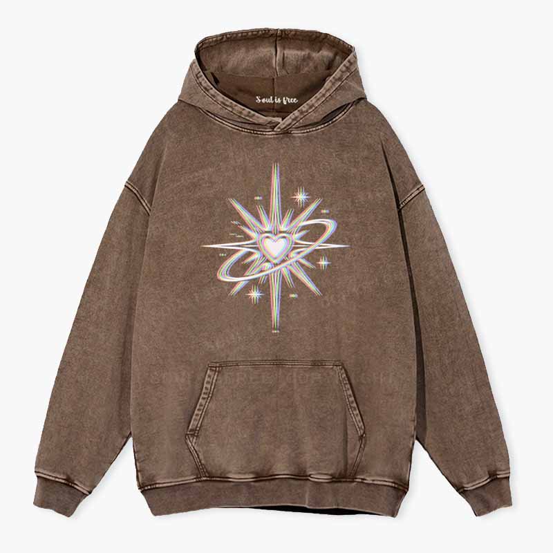 Soulisfree  Chromatic Cosmic Love Washed Hoodie
