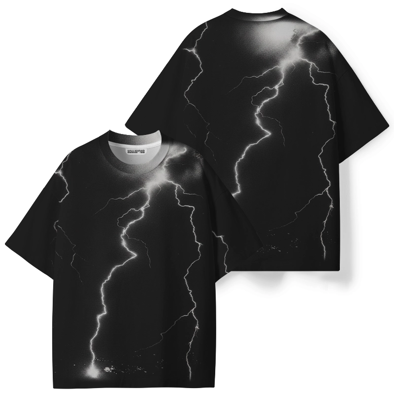 Soulisfree Stormy Lightning Bolt  ECO‑PERF Graphic Tee