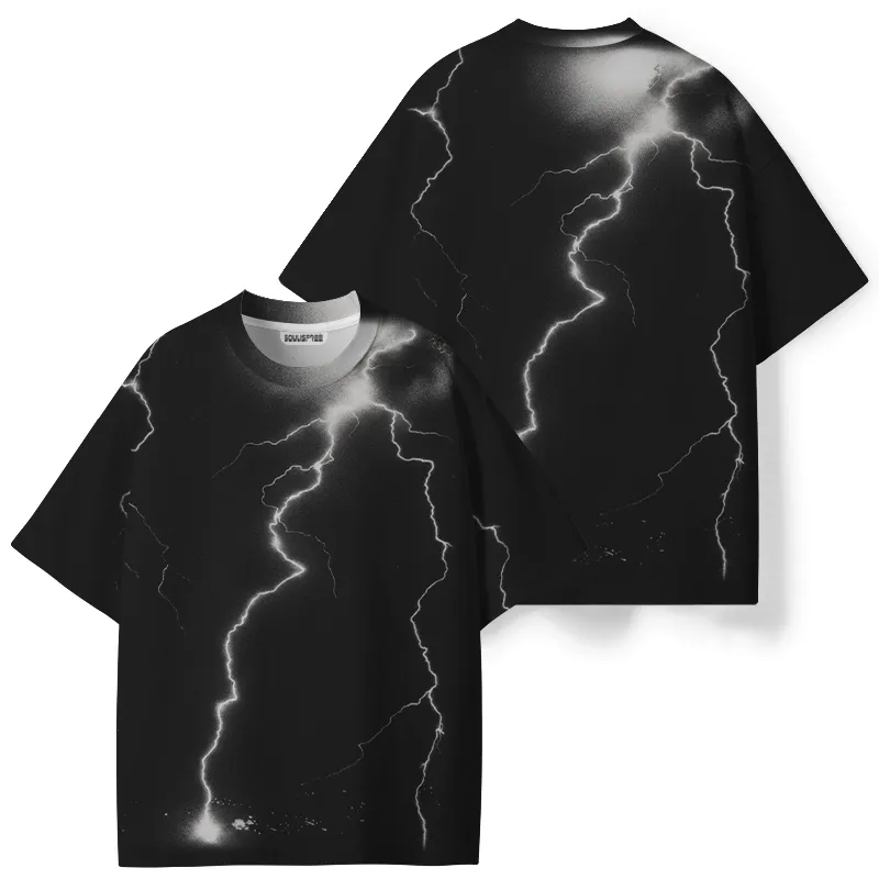 Soulisfree Stormy Lightning Bolt  ECO‑PERF Graphic Tee