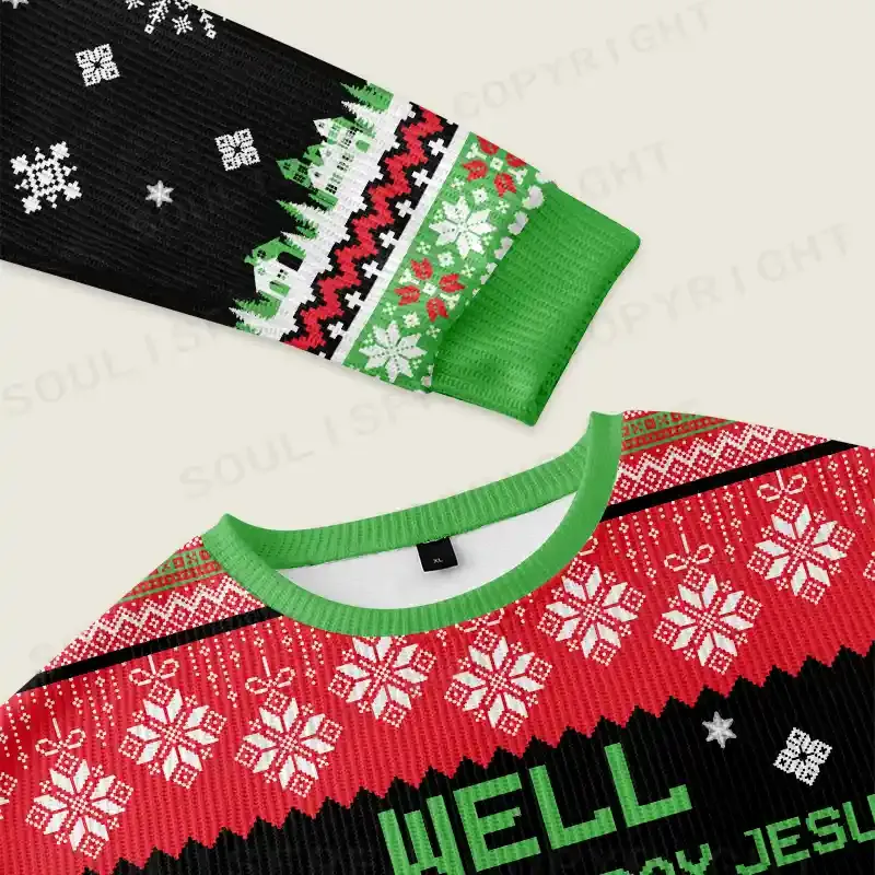 Sorry Your Christmas Party’s So Lame Ugly Christmas Knit Sweatshirt