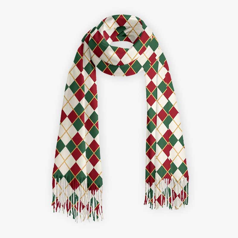 Soulisfree The Timeless Spirit Of Christmas Fuzzy Fringed Scarf