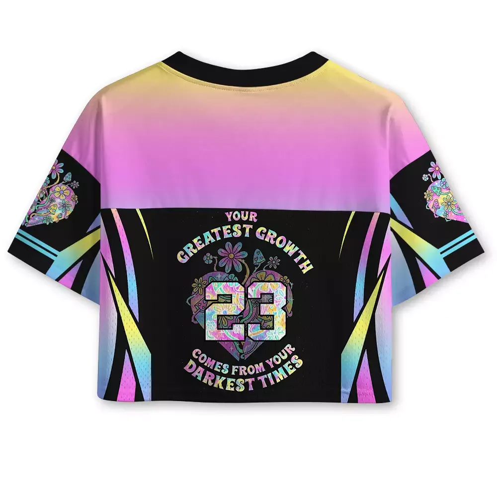 Soulisfree Heart of Growth Cropped Mesh Jersey
