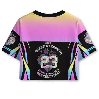 Soulisfree Heart of Growth Cropped Mesh Jersey