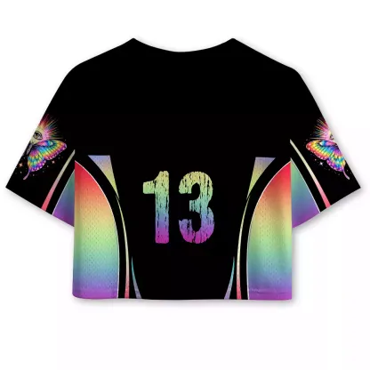 Soulisfree Eyes Open, Soul Unfolding  Cropped Mesh Jersey