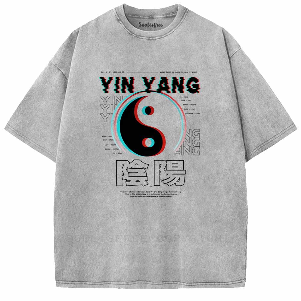 Soulisfree  YIN YANG Washed Tee