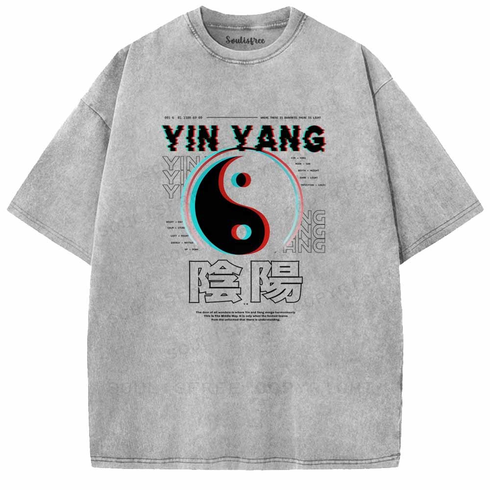 Soulisfree  YIN YANG Washed Tee