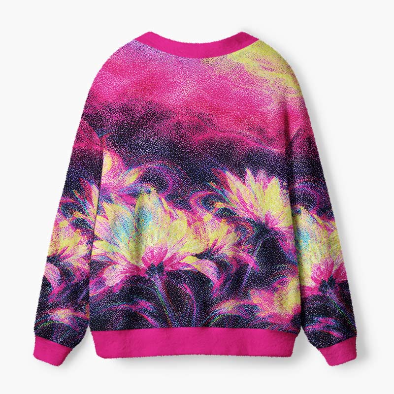 Soulisfree Bloom Beyond Boundaries Fuzzy Cardigan Sweater