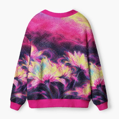 Soulisfree Bloom Beyond Boundaries Fuzzy Cardigan Sweater
