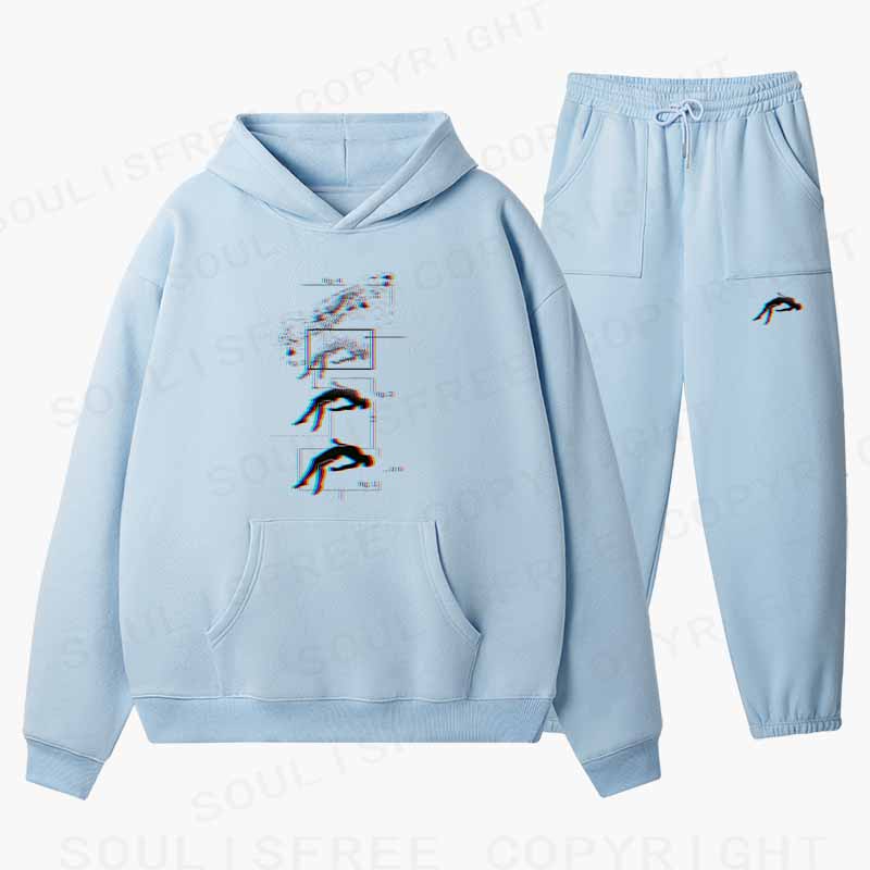 Soulisfree 404: SELF NOT FOUND Cotton Fleece Hoodie Set