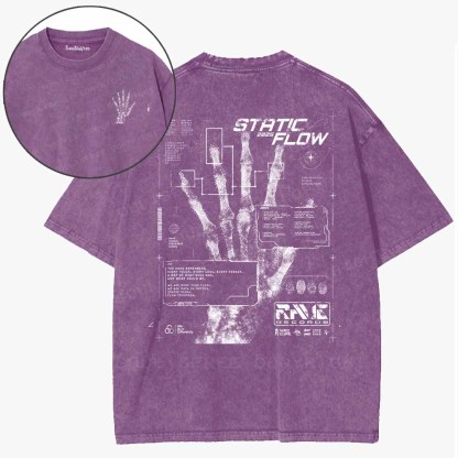 Soulisfree  Between Human And Machine Washed Tee