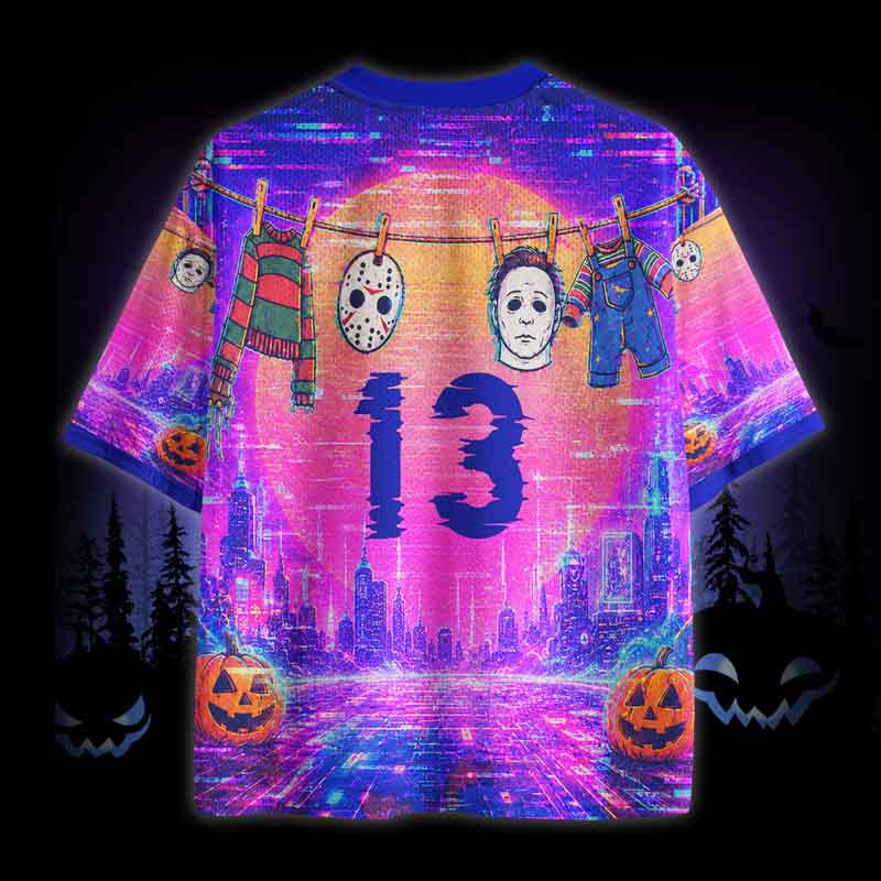 Soulisfree Halloween Horror Goose Mesh Jersey