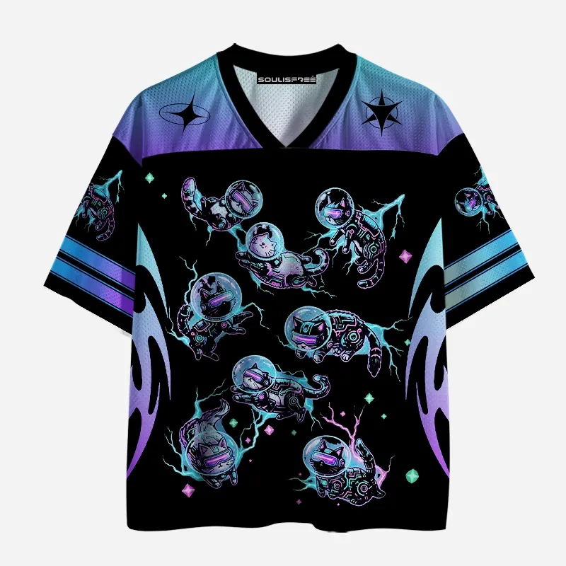 Soulisfree SPACE CYBER CATS Mesh Jersey