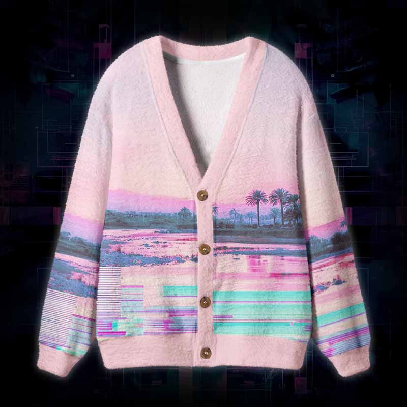 Soulisfree Where Time Slows Down Fuzzy Cardigan Sweater 