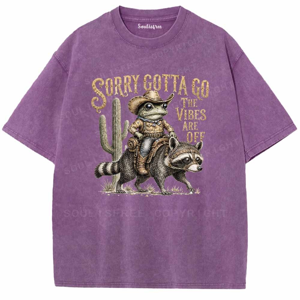 Soulisfree SORRY GOTTA GO Washed Tee