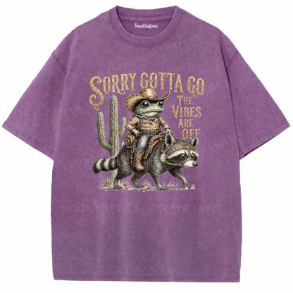 Soulisfree SORRY GOTTA GO Washed Tee