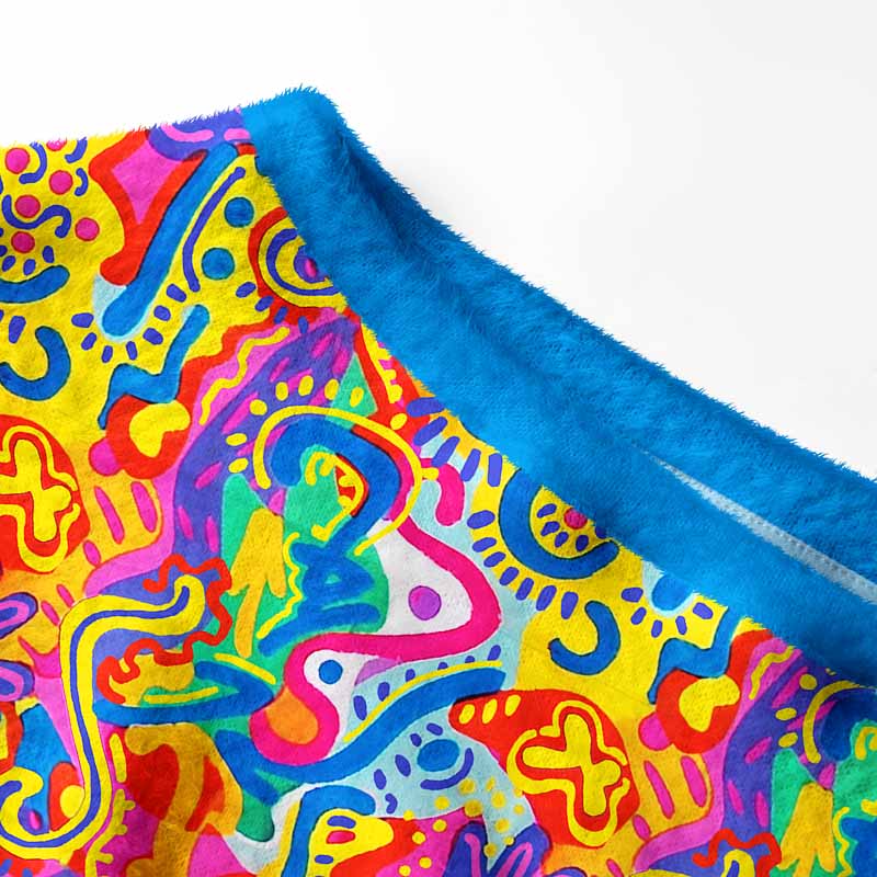 Soulisfree Psychedelic Vibes Women's Fuzzy Crewneck Sweater