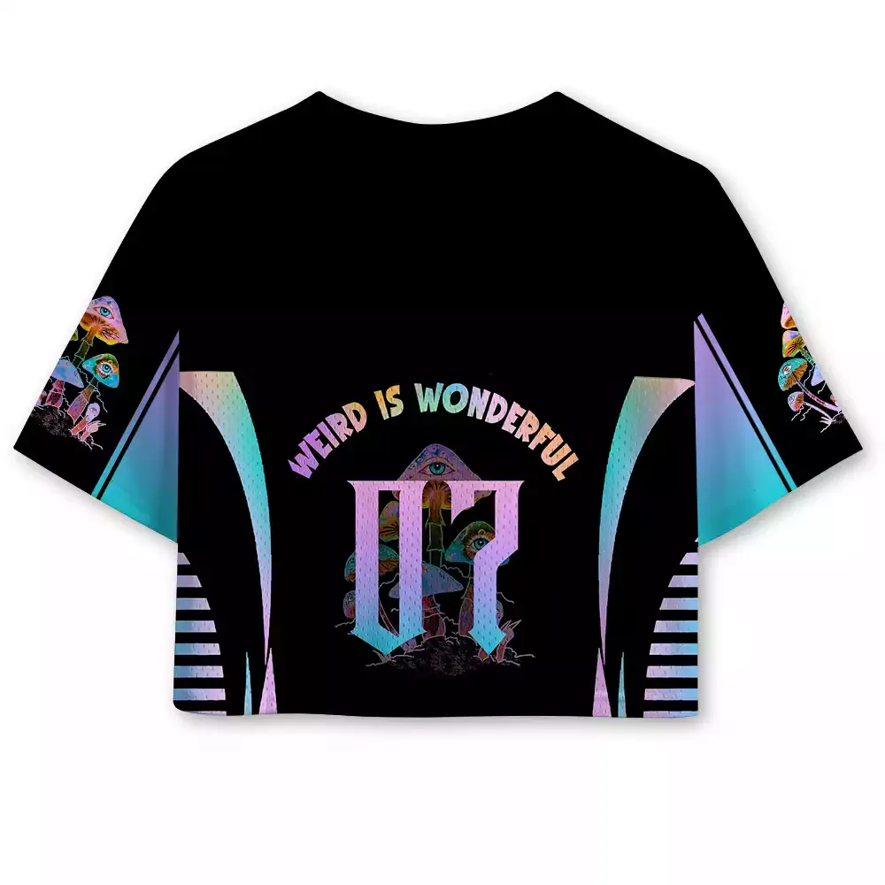 Soulisfree WEIRD IS WONDERFUL  Cropped Mesh Jersey