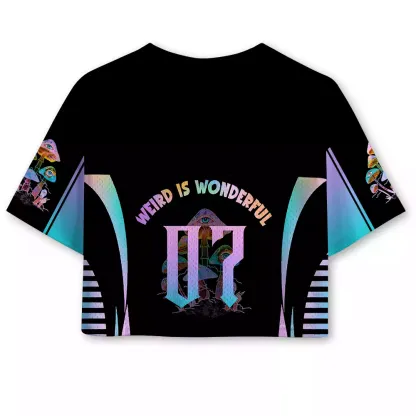Soulisfree WEIRD IS WONDERFUL  Cropped Mesh Jersey
