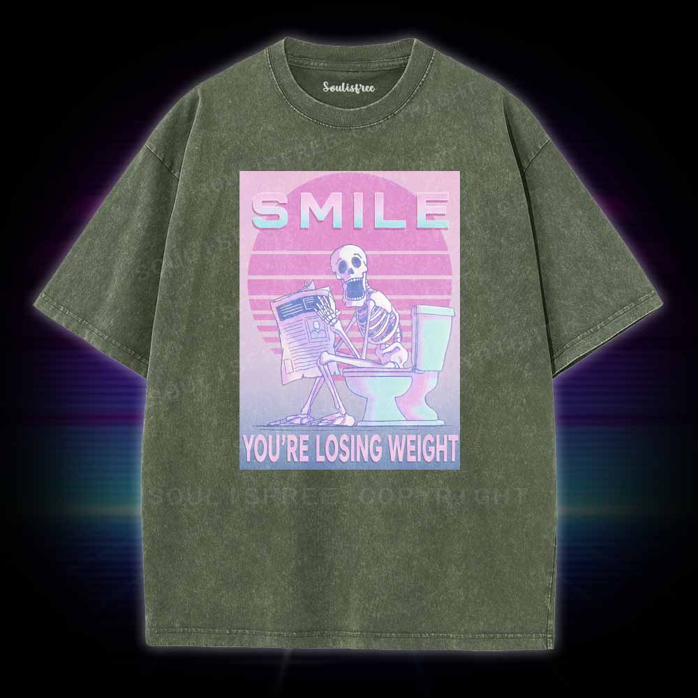 Soulisfree SMILE YOU'RE LOSING WEIGHT Washed Tee