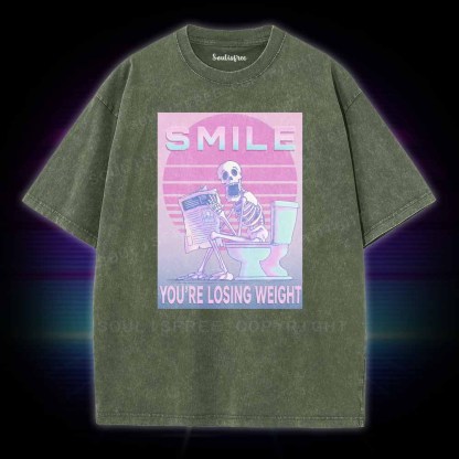 Soulisfree SMILE YOU'RE LOSING WEIGHT Washed Tee