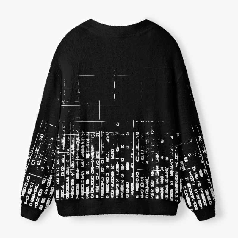 Soulisfree Find Meaning In The Chaos Fuzzy Cardigan Sweater