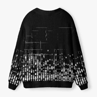 Soulisfree Find Meaning In The Chaos Fuzzy Cardigan Sweater