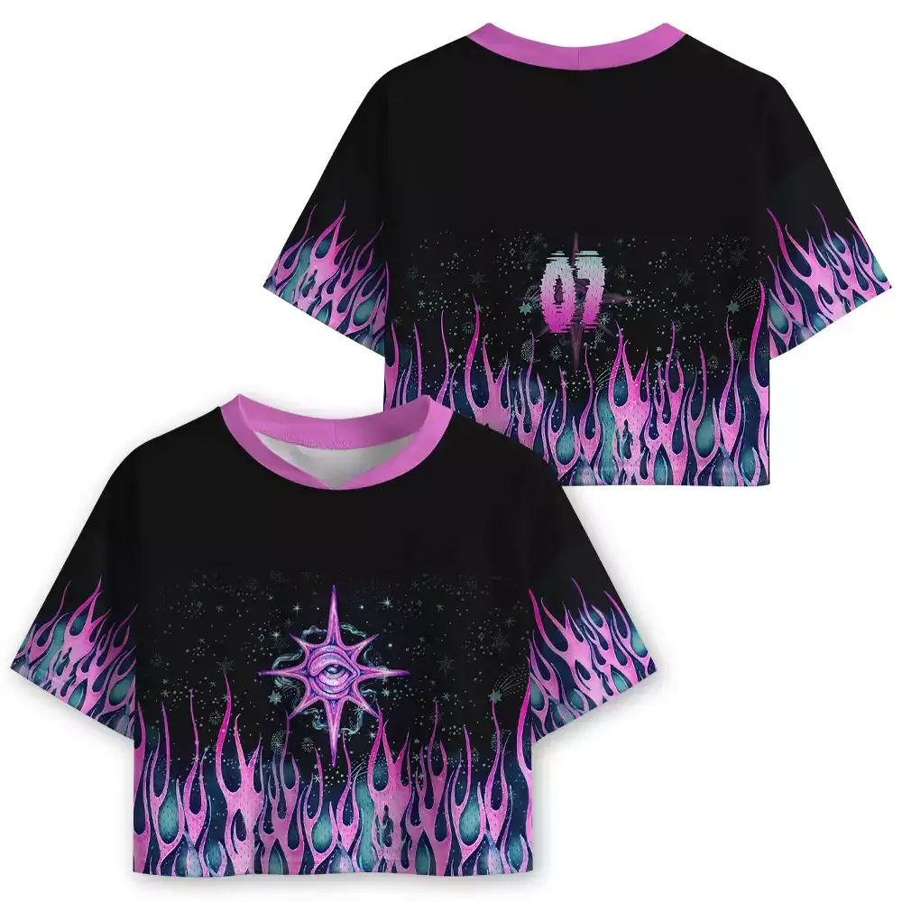 Soulisfree Inferno Of Awareness Cropped Mesh Jersey